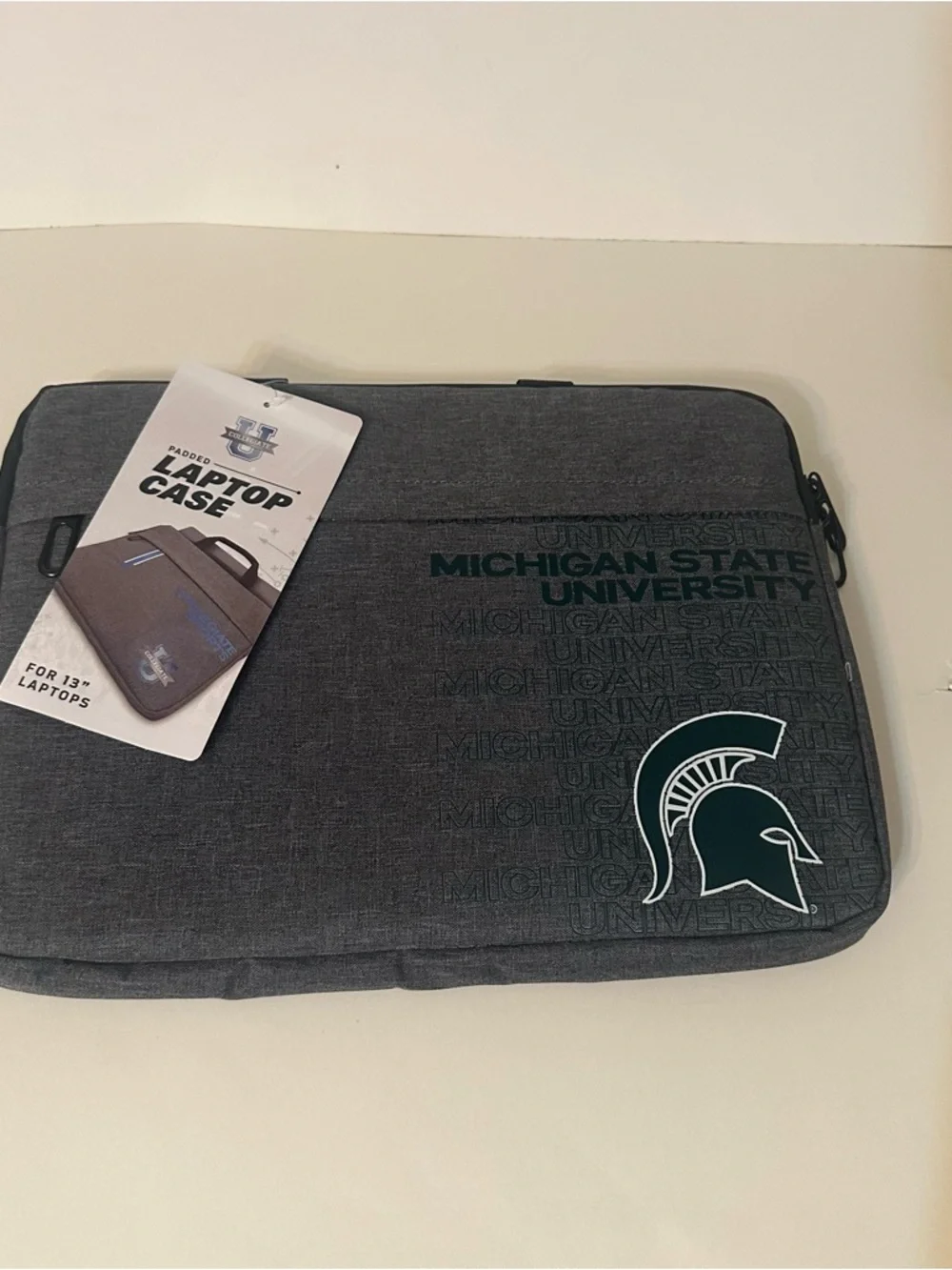 SOAR Michigan State Spartans NCAA Unisex 13” Laptop Sleeve Carrying Case NEW